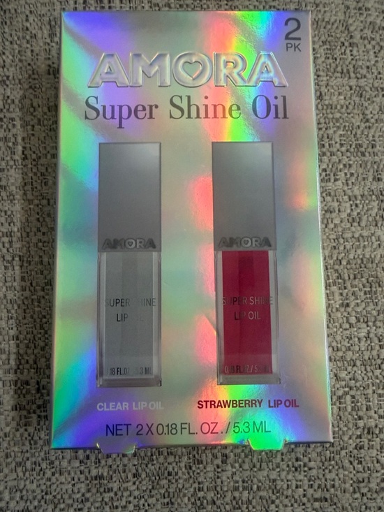 Amora Other - Super Shine Oil Lip Gloss Duo - Clear & Strawberry